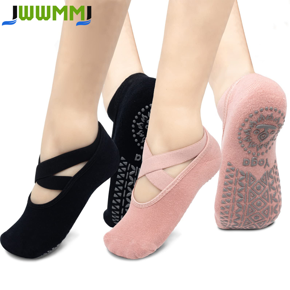 Pilate Yoga Workout - 1Pair Yoga Socks for Women Non-Slip
