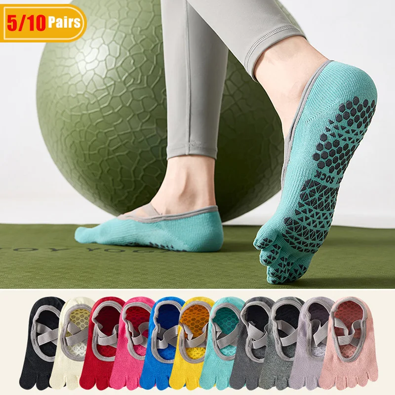 Pilates Yoga And Gym - 5/10 Pairs Women's Cotton Yoga Five
