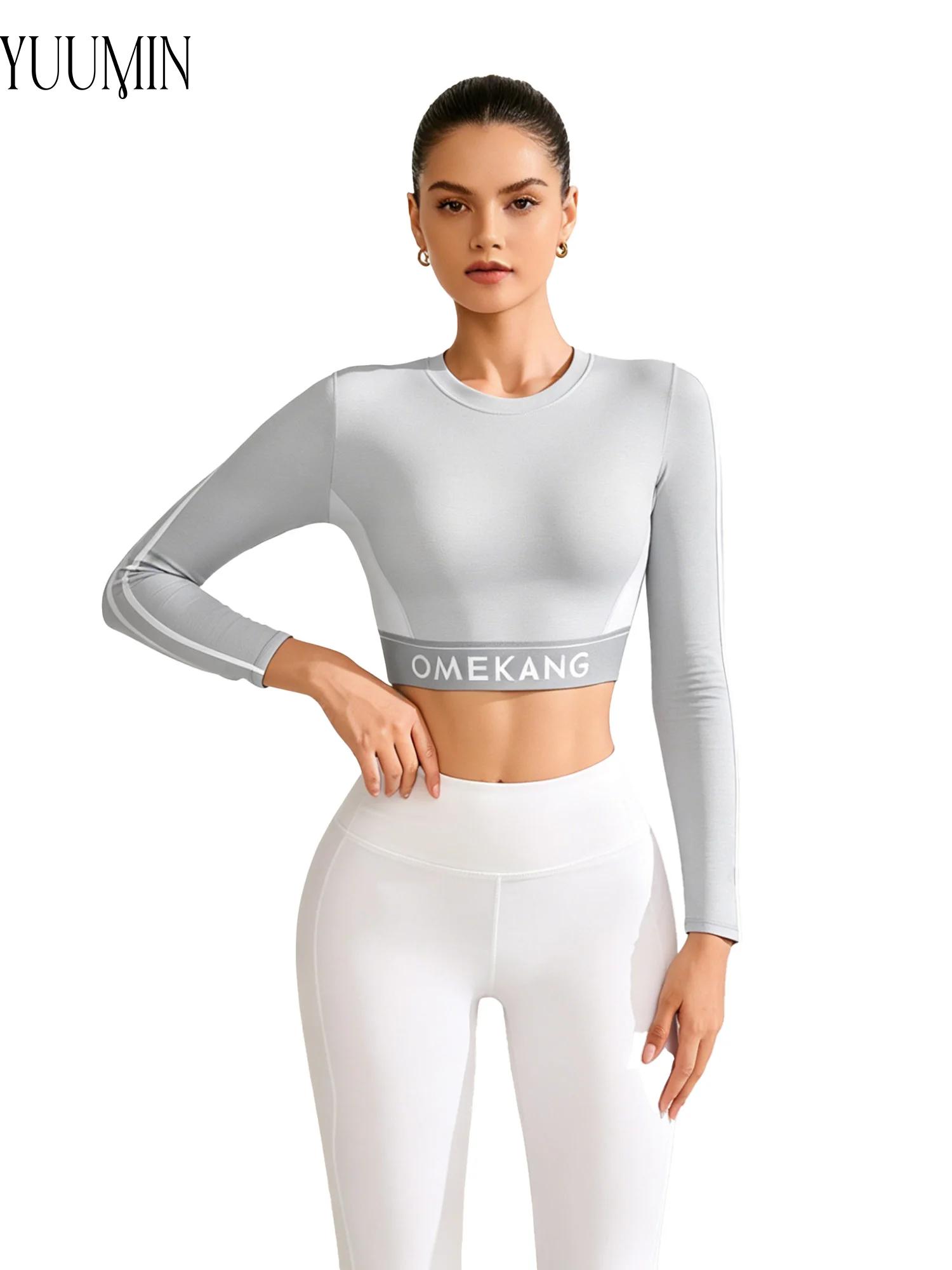 Pilates Yoga And Gym - Women's Yoga Crop Top Sleeve Long