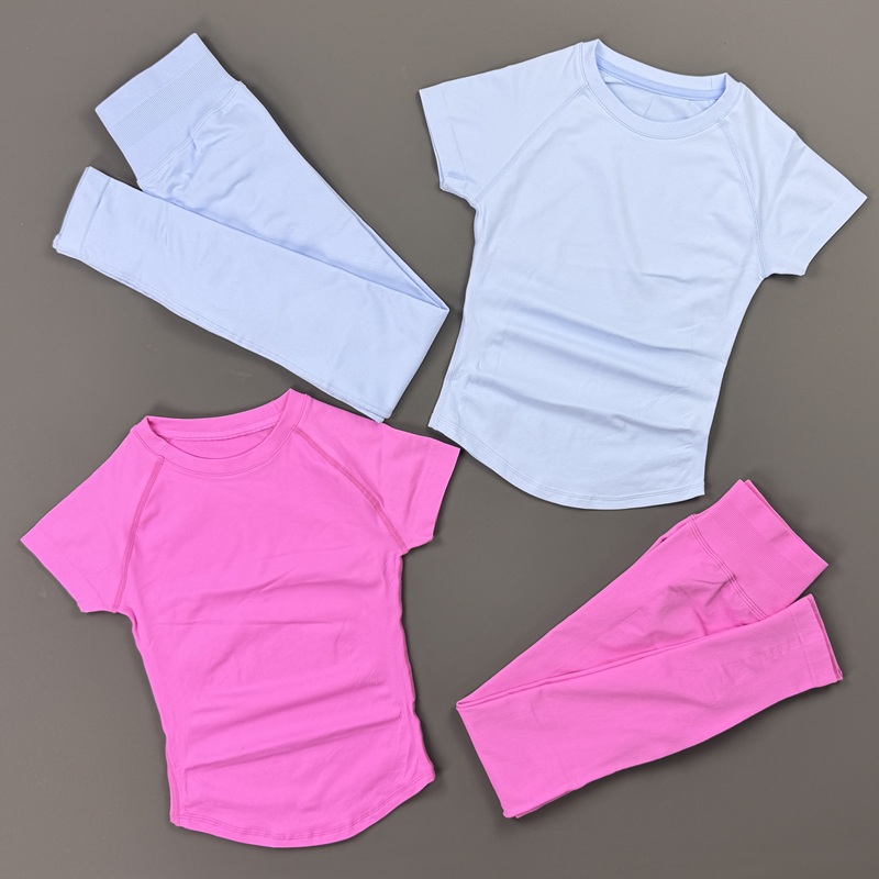 2Piece Gym Set Women Raglan Sh - Pilates Yoga Wrap Top review and price