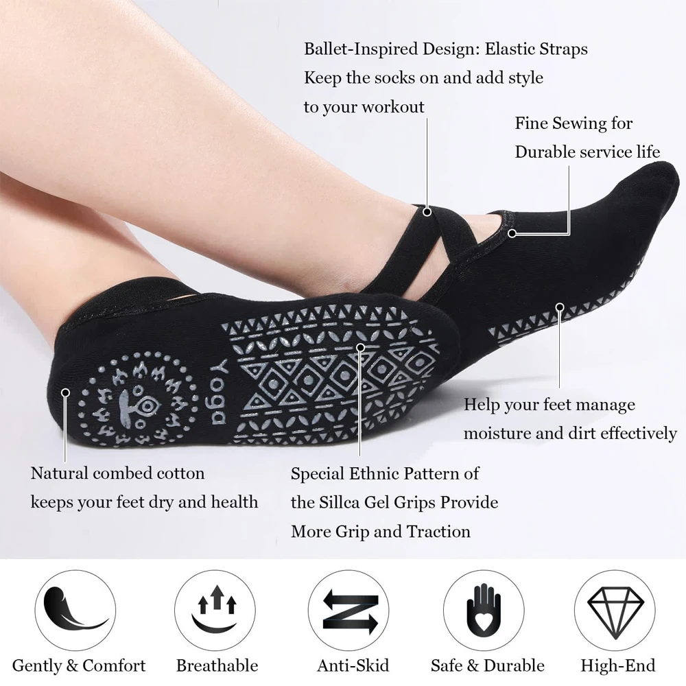 1Pair Yoga Socks for Women Non - Pilate Yoga Workout review and price