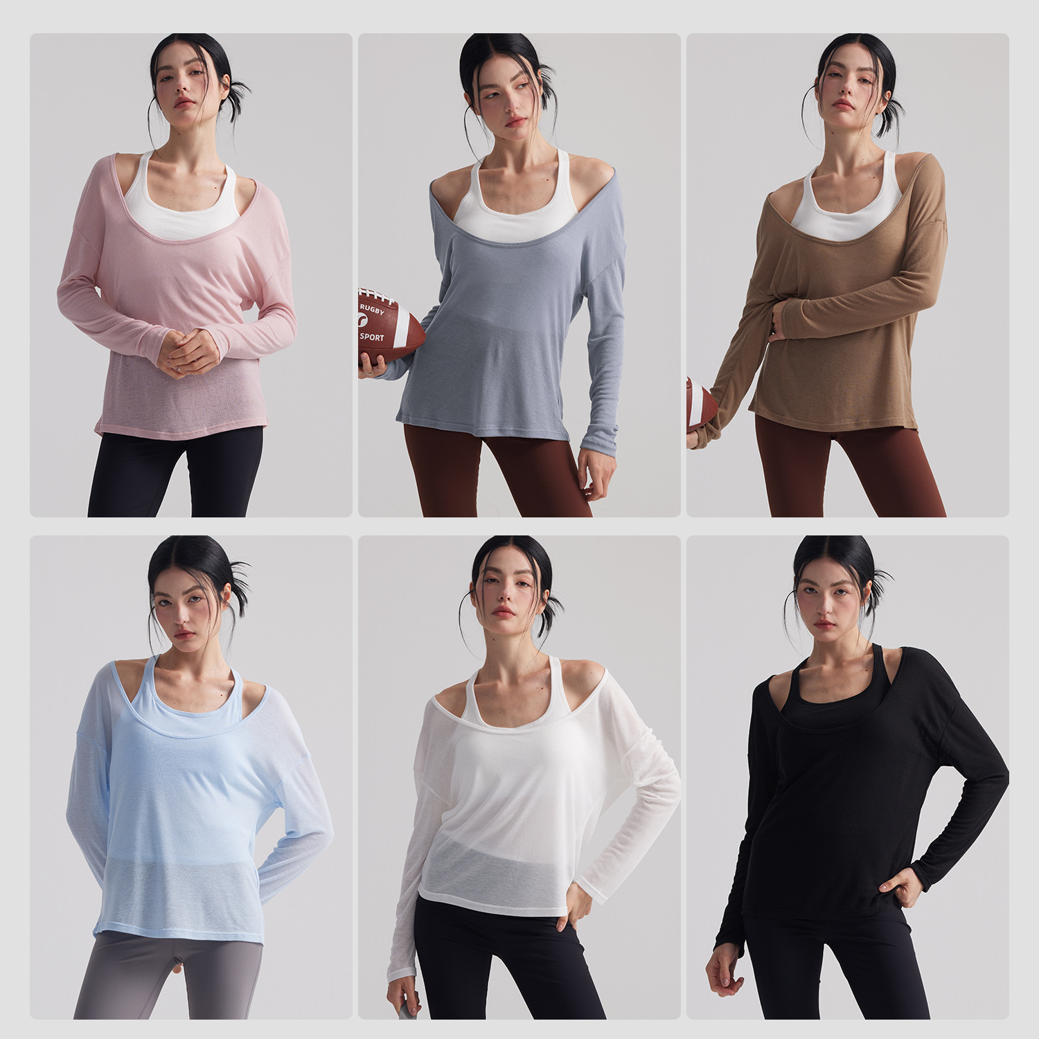 Women Loose Semi Sheer Long Sl - Pilates Yoga And Gym review and price