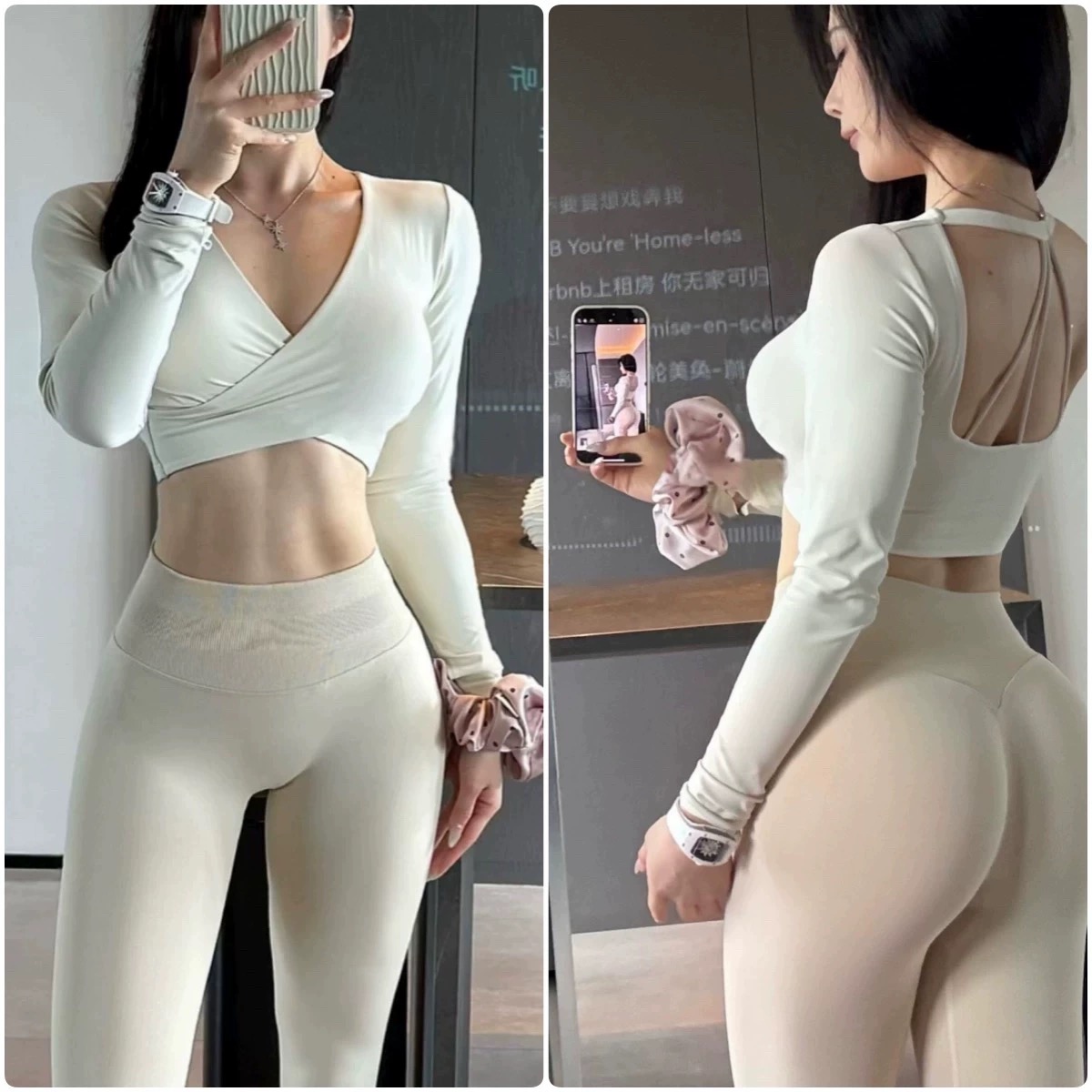 Long-sleeved Yoga Sports Fitne - Pilates Yoga Wrap Top review and price